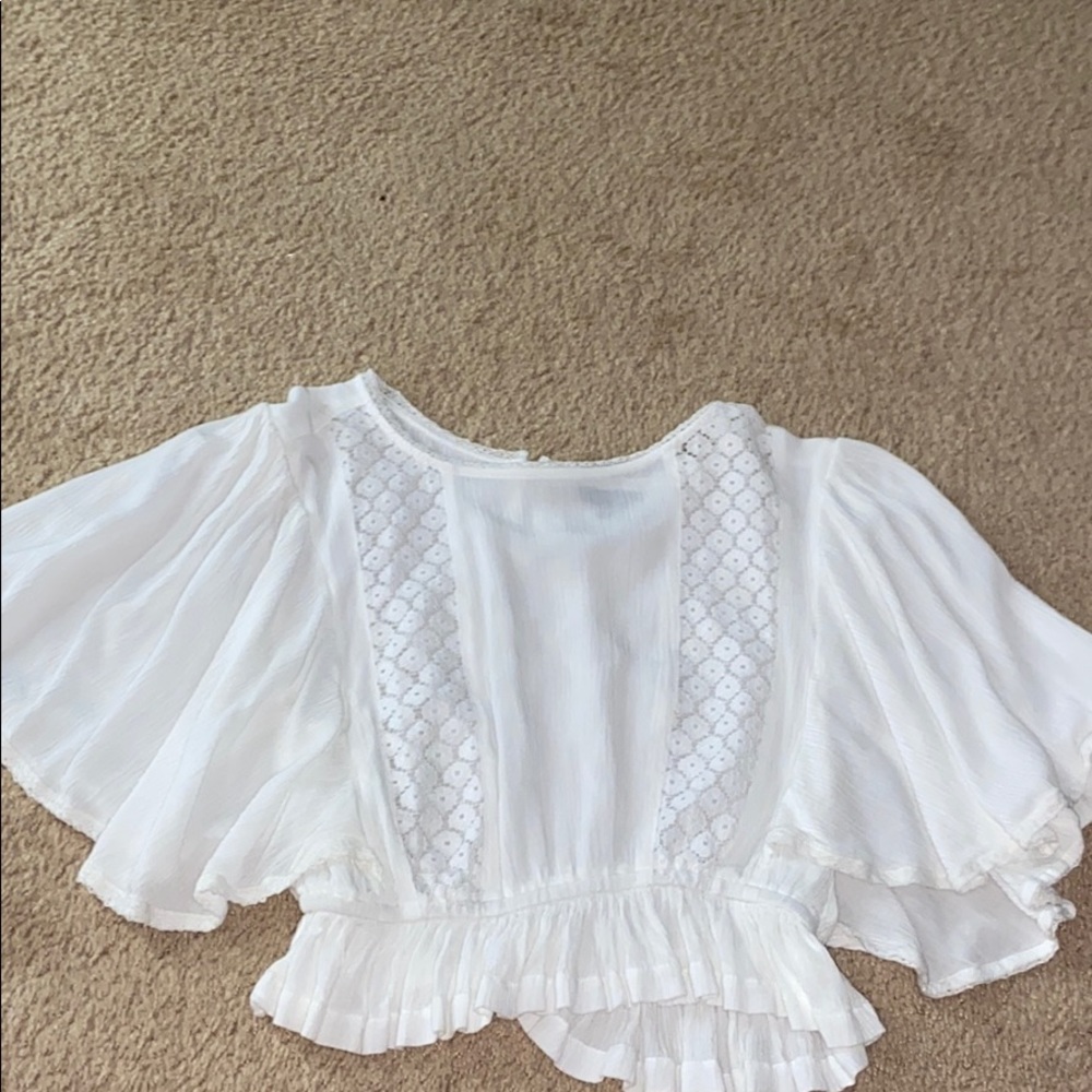 white flowy summer shirt